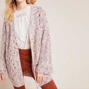 Anthropologie Holland Textured Isla Maude Oversized Cardigan With Bell Sleeves